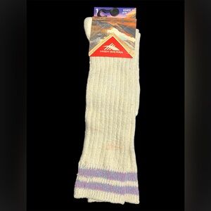 High Sierra Cream and Purple Athletic Socks